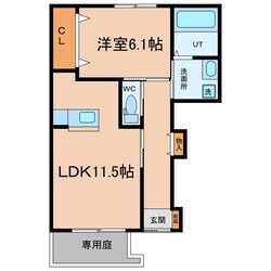 阿波富田駅 徒歩17分 1階の物件間取画像